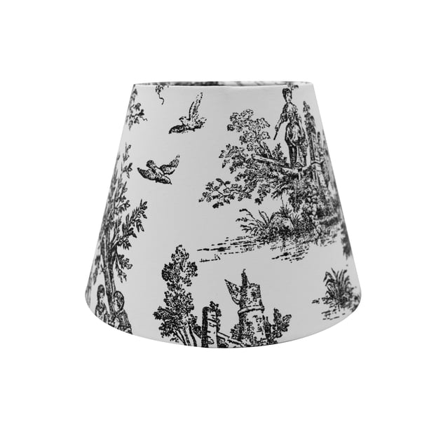 Black and White French Toile 10 Inch Empire Uno Lamp Shade - Walmart.com