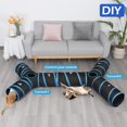 thumbnail image 3 of Cat Toys Cat Tunnel Tube Way Tunnels xcm Extensible Collapsible Cat Play Tent Interactive Toy Maze Cat House with Balls and Bells for Cat Kitten Kitty Rabbit Small Animal, 3 of 7