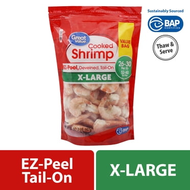Colosal Shell Great Value Frozen Raw Super Colossal Shell-on Tail-on Easy Peel Shrimp ...