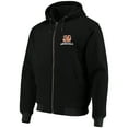 thumbnail image 2 of Men's Dunbrooke Black Cincinnati Bengals Craftsman Thermal-Lined Full-Zip Hoodie, 2 of 4