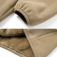 thumbnail image 6 of Men Stand Collar Full Zip Fleece Jacket Thick Lined Warm Outerwear Multi Zipper Pockets Casual Coat for Daily Commute Cold Weather Outdoor Activities Beige XXL, 6 of 7
