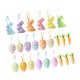 thumbnail image 3 of Adornos colgantes de Pascua, Material de espuma, manualidades decorativas DIY con lazo de cinta para ventana, puerta, accesorio de decoración de pared 24 pcs, 3 of 8