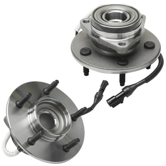 Detroit Axle - 4WD Front Wheel Bearing Hubs for 1997-2000 Ford F-150 [w/ 4-Wheel ABS], Replacement 1998 1999 F-150 Wheel Bearing and Hubs Assembly, Pair Hubs