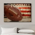 thumbnail image 3 of wall26 Canvas Print Wall Art Retro American Football on Wood Panels Sports Athletes Photography Modern Art Contemporary Scenic Urban Multicolor for Living Room, Bedroom, Office - 24"x36", 3 of 5