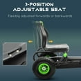 thumbnail image 3 of Aosom Ergonomic Pedal Go Kart Kids Ride-on Toy, Pedal Car with Tough, Wear-Resistant Tread, Go Cart Kids Car for Boys & Girls, Ages 5-12, Green, 3 of 9