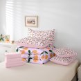 thumbnail image 6 of Manfei Girly Orange Cherry for Teen 7-Piece Twin Bedding Sets, Kawaii Cute Fruit Bedding Comforter Set, Princess Cartoon Style Reversible Sheet Sets, Luxury Bedroom Decor, 6 of 8