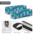 thumbnail image 4 of Cauagu Sea Turtle Print Leather Pencil Pen Case - Stationery Bag Portable Stationery Bag Big Capacity Pencil Pouch Cosmetic Organizer Bag for Men & Women, 4 of 7