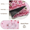 thumbnail image 6 of Large Area Rugs for Living Room Bedroom, Valentine's Day 5'x8' Rug Washable Carpet Runner Indoor Outdoor, Romantic Love Roses Truck Ombre Pink Non Slip Floor Mats Rug for Kitchen, Bathroom, 6 of 8