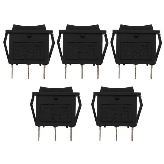 5X AC15A/250V 20A/125V 3 Pin SPDT ON-OFF-ON 3 Position Snap Rocker Switch