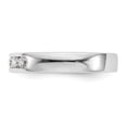 thumbnail image 3 of Solid 14K White Gold Five Stone Diamond Channel Set Wedding Band Ring Size 7.5 (.395 cttw.), 3 of 8