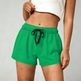thumbnail image 4 of Stichou Women's Shorts Drawstring Elastic Waist Casual 2026 Summer Spring Comfortable Workout Running Gym Shorts Green M, 4 of 9