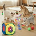 thumbnail image 5 of 33 Pcs Cat Toys Kitten Toys,Collapsible Play Tunnel with Interactive Feather Wand, Bell Balls, Springs & Plush Mice Tent, 5 of 7