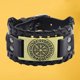 thumbnail image 3 of Brazalete Ajustable de cuero PU con Runas Nórdicas para Hombre perfecl, 3 of 8