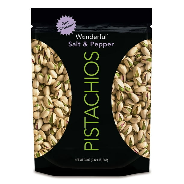 Wonderful Salt and Pepper Pistachios, 34 Oz - Walmart.com - Walmart.com