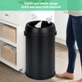 thumbnail image 5 of JoanKaren 17.19 Gallon Round Open Top Trash Can,Stainless Steel Commercial Grade Garbage Bin,65L,Black, 5 of 8
