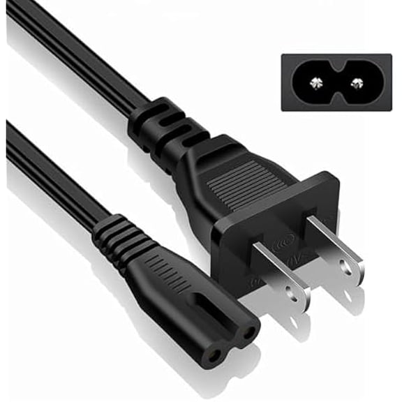 Quyaojz 2 Prong AC Power Cable LG TV Cord for LG TV 24" 28" 32" 40" 43" 48" 49" 50" 55" 60" 65" 75" 80" 85" LCD HD Smart 4K Power Cable, 43LH570A 55UH6090 55LH575A 55UH6030 Charging Cord