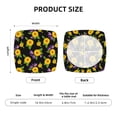 thumbnail image 5 of Zufioo Daisies Flowers Print Square Chair Cushion Protector, Strap-on Cushion Cover Suitable for Home, Hotel, Banquet-Two Pieces, 5 of 7