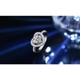 thumbnail image 3 of Heart Shape 1 Carat Round cut Moissanite Diamond VVS1 D Color multi-stone Engagement Ring in White Gold Plated Silver Wedding Jewelry for Women with Adjustable Open, 3 of 6