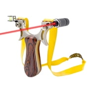 Runzkzy Alloy Fast Compression Flat Leather Slingshot Outdoor Laser Shooting No Strap Slingshot