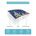 thumbnail image 4 of Twin XL Quilt Bedding Set, Navy Blue Christmas Snowflakes Reversible Summer Quilt 3 Pieces, Winter Xmas Snowman Trees Lightweight Bedspreads Coverlets with 2 Pillow Shams for All Seasons, 4 of 5