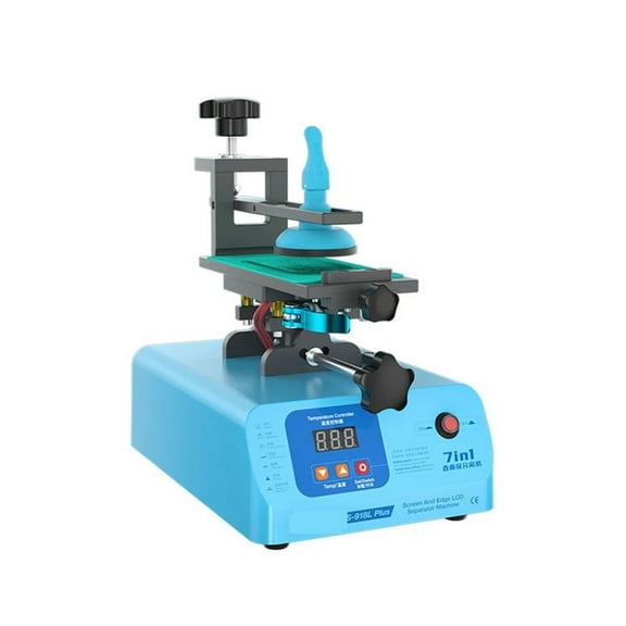 S-918L Plus 7-in-1 Straight Curved Screen LCD Vacuum Separator 360° Mobile Phone Heating Remove Screen Repair Tool