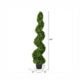 thumbnail image 3 of Vickerman 4' Artificial Potted Green Boxwood Spiral Tree., 3 of 7