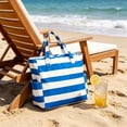 thumbnail image 5 of BiFandian Small Beach Tote Bag for Women, Waterproof Sandproof Canvas Beach Bag with Durable Zipper Pockets, Summer Lightweight Beach Tote for Travel, Vacation, Pool, Gym, Shopping and Daily Errands, 5 of 6