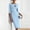 Light Blue women's bodycon midi dress a1, variant on Women's Round Neck 3/4 Sleeve Bodycon Midi Dress Elegant Formal Slim Fit Cocktail Party Vacation Dresses, Red L