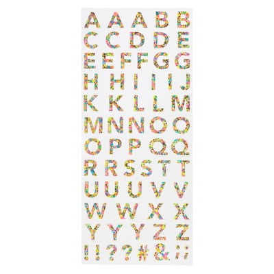 12 Pack: Bright Confetti Alphabet Stickers by Recollections