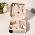 thumbnail image 6 of Starry Polar Bear Travel Portable Square Display Case Decorative Box Jewelry Stand Earring Holder for Girls and Women: Stores Rings, Earrings, Necklaces, Bracelets, and More, 6 of 6