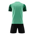 thumbnail image 2 of Yartina Kids Boy Soccer Jersey Football Player Athletic T-Shirt & Shorts Outfit Set Youth Short Green Type B 4XS, 2 of 6