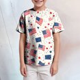 thumbnail image 2 of Gerichy Boys Tshirts,Boys 4th of July Shirt Toddler Kids Girls Boys Short Sleeve Basic Color Block T Shirt Casual Tees Shirt Tops Solid Color, 2 of 5