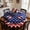 C, variant on 4th of July Tablecloth Patriotic Star Design Waterproof Oil Resistant Round Table Cover Ideal for Holiday Party and Kitchen Decor