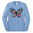 thumbnail image 2 of Wild Bobby, Colorful Butterfly Oh Butterfly On Whispering Wings Animal Lover Mens Long Sleeve Shirt, Light Blue, 3XL, 2 of 3