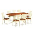 thumbnail image 2 of East West Furniture Napoleon 9-piece Wood Dining Room Set in Buttermilk/Cherry, 2 of 5