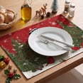 thumbnail image 6 of Smile Xmas Snowman Winter Christmas Placemats Set of 4, 12 x 18 Inch, Red, 6 of 7