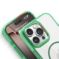 thumbnail image 3 of 2 in 1 Wallet Case for iPhone 12 Pro Max, Compatible with Magsafe Clear Shockproof Magnetic Phone Case with Card Holder Bumper Anti-Yellowing Protective Cover for iPhone 12 Pro Max,Green, 3 of 8