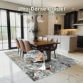 thumbnail image 4 of Washable Area Rugs for Living Room - 6x9 Abstract Modern Rug Neutral Soft Rug Stain Resistant Non-Shedding No Slip Low Pile Large Carpet for Bedroom Dining Room Nursery Home Office - Orange/Gold, 4 of 8