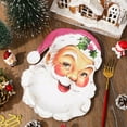 thumbnail image 2 of JarThenaAMCS 50Pcs Christmas Paper Plates Pink AFN1Santa Claus Plates Vintage Xmas Disposable Plates for Christmas Winter Party Tableware Supplies, 2 of 3