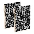 thumbnail image 2 of Haosy Mosaic Cute Skull Notebooks 1-subject Journal 60 Sheets A5 College Ruled Paper Detachable Ring 8.3"x5.7", 2 of 8