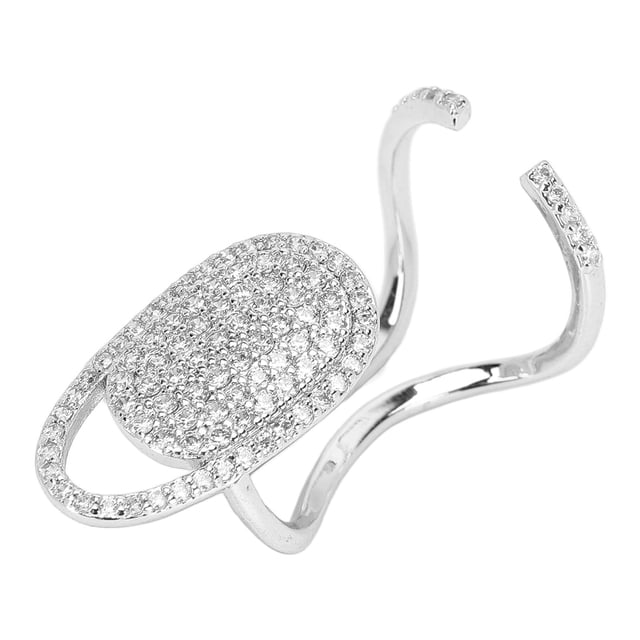 Women Finger Nail Rings, Nail Cover Rings Adjustable Size Beautiful Practical Wear Easily Material Finger Decoration Rings For Parties