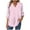 Pink, variant on Women's Polka Pot T-Shirts Trendy V-Neck Shirt Long Sleeve Button Tees Casual Fashion Shirts Classic Fit Pullover Tops (S, Brown)