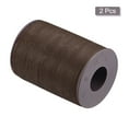 thumbnail image 3 of Unique Bargains 2 Pack Thin Waxed Thread 137 Yards 0.55mm Polyester String Cord for Machine Sewing Hand Quilting Weaving, Dark brown, 3 of 5