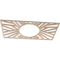 thumbnail image 2 of 34"W x 17"H x 12 5/8"ID x 1/4"T Hoover Wood Fretwork Pierced Ceiling Medallion, Alder, 2 of 3