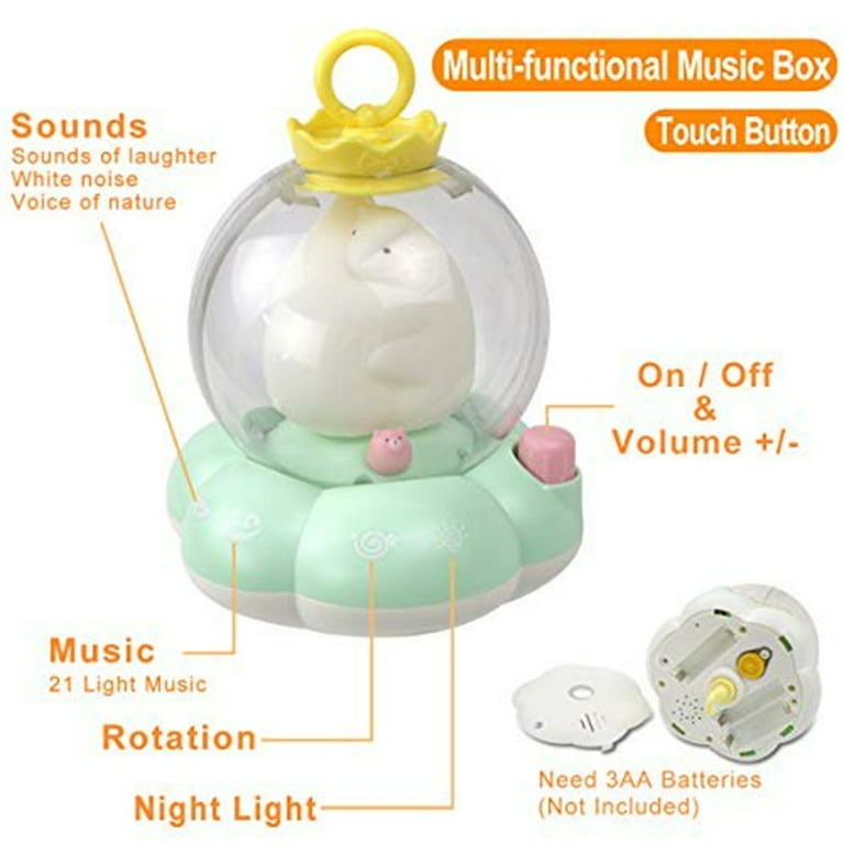 Cozyroom Baby Crib Mobile with Lights and Soothing Music Animals