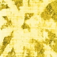 thumbnail image 1 of Ahgly Company Machine Washable Indoor Square Abstract Yellow Modern Area Rugs, 5' Square, 1 of 4