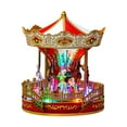 thumbnail image 3 of Caja de música con diseño de carrusel de Navidad, estatua de carrusel, adorno navideño giratorio para Navidad, oficina, decoración navideña del día de 27x235cm, 3 of 8