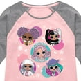 thumbnail image 3 of LOL OMG - Winter Dolls - Snow Princesses Circles - Toddler & Youth Girls Raglan Graphic T-Shirt, 3 of 5