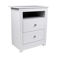 thumbnail image 2 of CAP LIVING Classic Multipurpose Wood Night Stand, End Table, Accent Table with 2-drawer for Living room and Bedroom, White Oak, 1 pc, 2 of 7