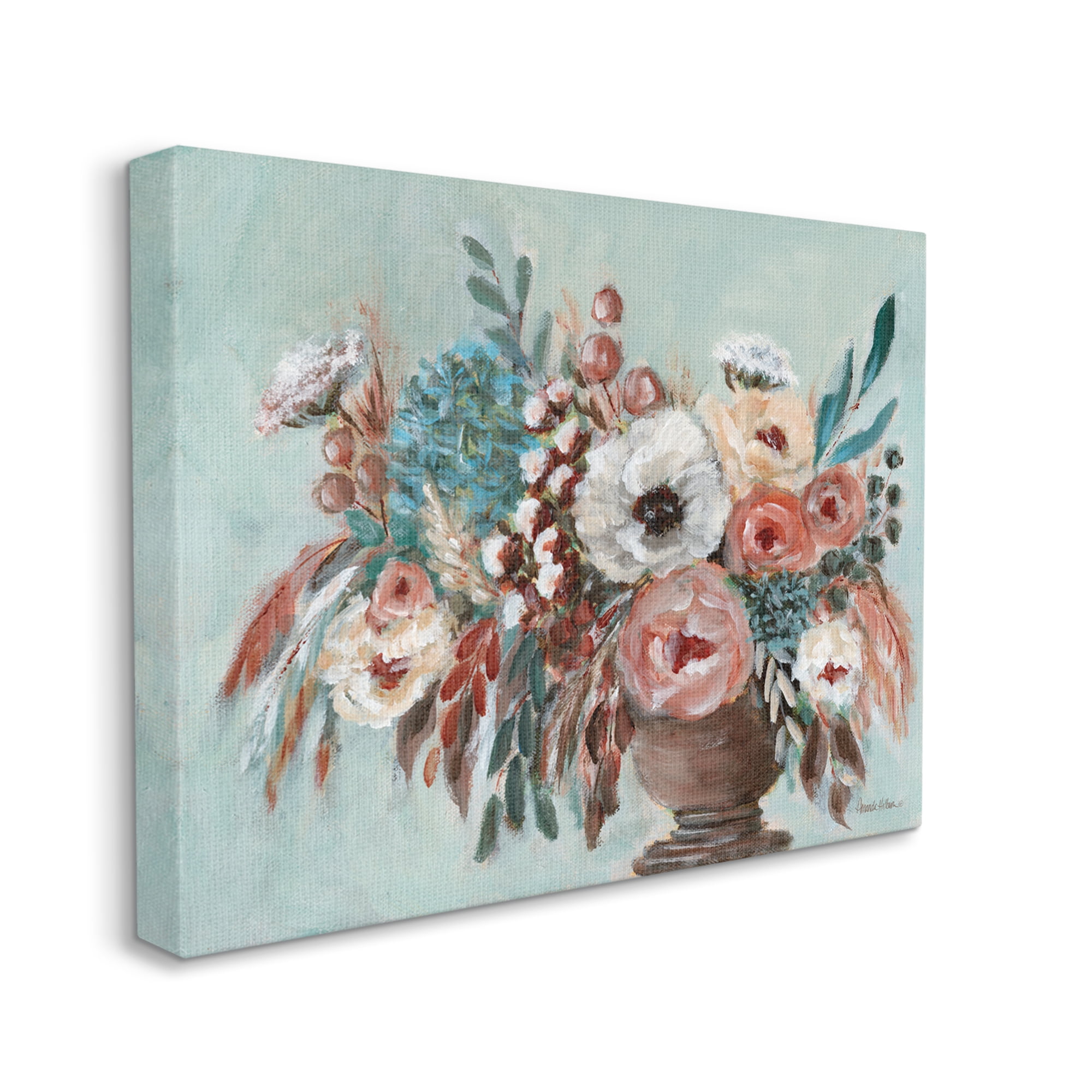 Stupell Industries Rustic Florals Painting Botanical & Floral Painting Gallery Wrapped Canvas Print Wall Art, 40 x 30